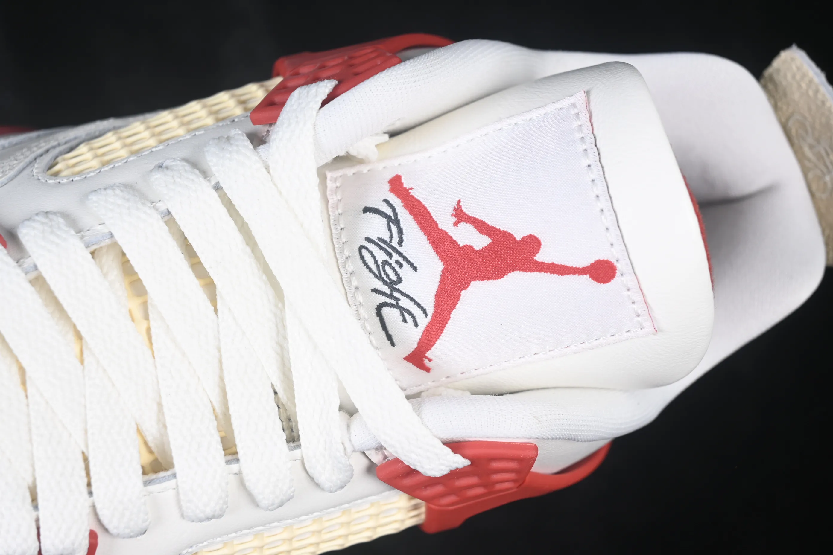 All Categories Air Jordan Jordan Series Basketball Shoes Air Jordan 4 LJR Version Nigel Sylvester x Air Jordan 4 Retro "Brick After Brick" AJ4 Joe 4 White Red Urine Stains 2.0 IQ8055-100